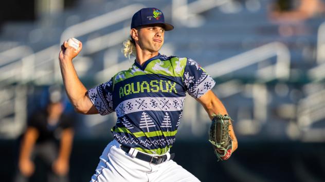 Everett AquaSox' Taylor Dollard in action
