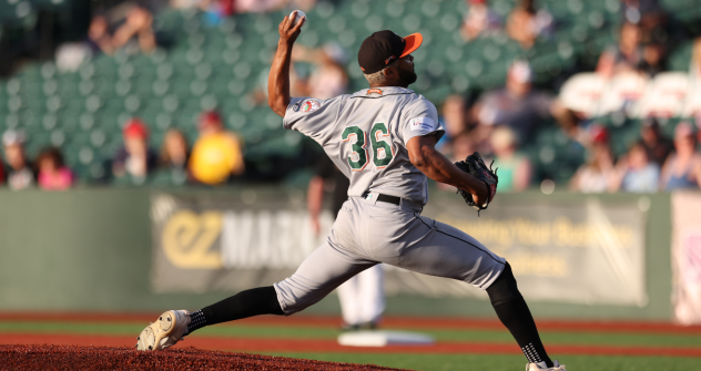 Long Island Ducks pitcher Juan Hillman