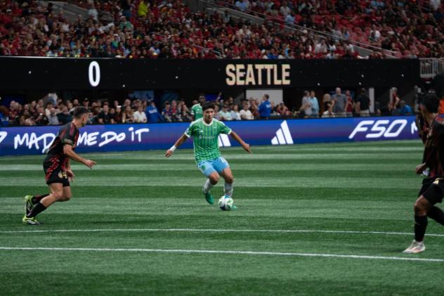 Seattle Sounders FC and Atlanta United in action