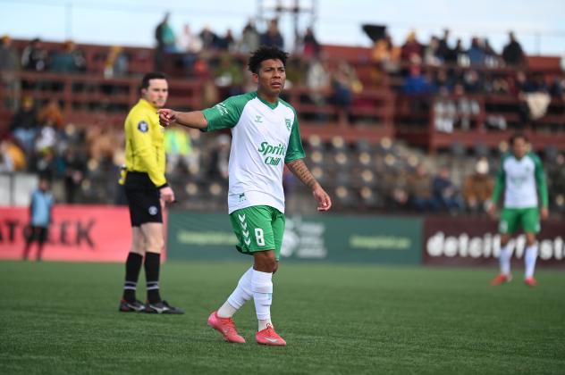 Midfielder Kobe Hernandez-Foster with the Birmingham Legion