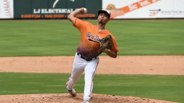 Down East Bird Dawgs pitcher Axel Andueza