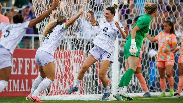 Racing Louisville FC celebrates a goal