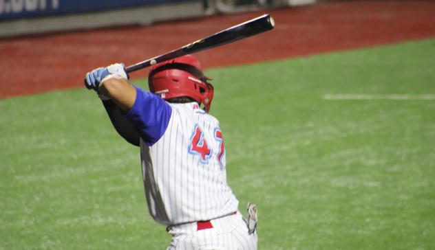 Aidan Kuni of the Green Bay Rockers at the plate