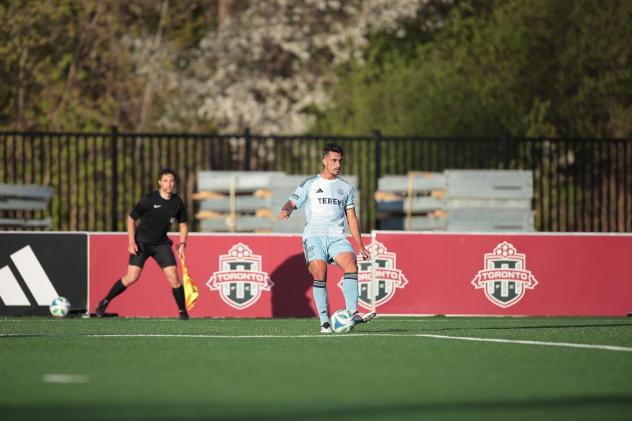 Chattanooga FC readies a corner kick at Toronto FC II