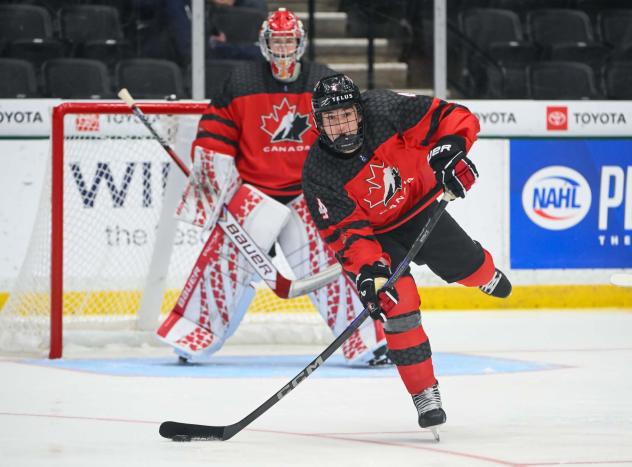 Defenceman Ryan Lin with Hockey Canada