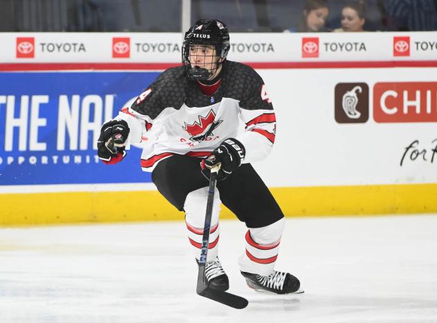Defenceman Ryan Lin with Hockey Canada