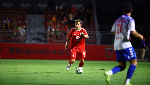 Phoenix Rising FC's Emil Cuello on the field