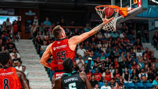 Vancouver Bandits forward Mitch Creek drives for a layup