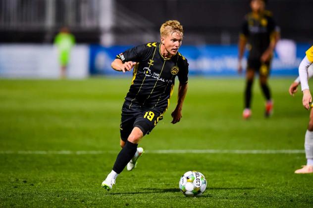 Midfielder Johnny Klein with the Charleston Battery