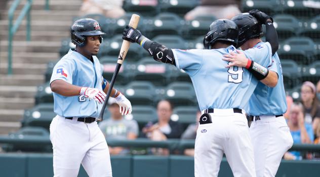 Hickory Crawdads celebrate at home