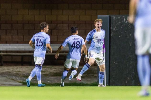 Chattanooga FC's Daniel Mangarov, Gavin Turner, and Robert Screen on game night