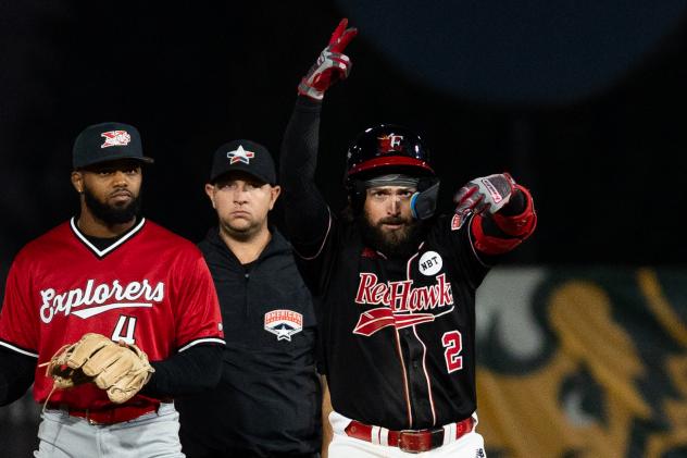 Fargo-Moorhead RedHawks infielder Nick Northcut on base