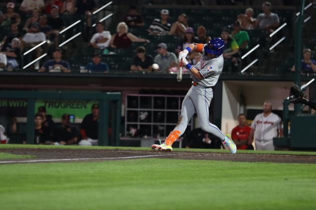 Carson Benge of the Syracuse Mets