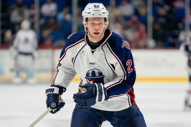 Forward Sean Olson with the Tulsa Oilers