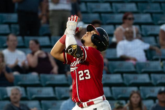 Fargo-Moorhead RedHawks catcher Juan Fernandez