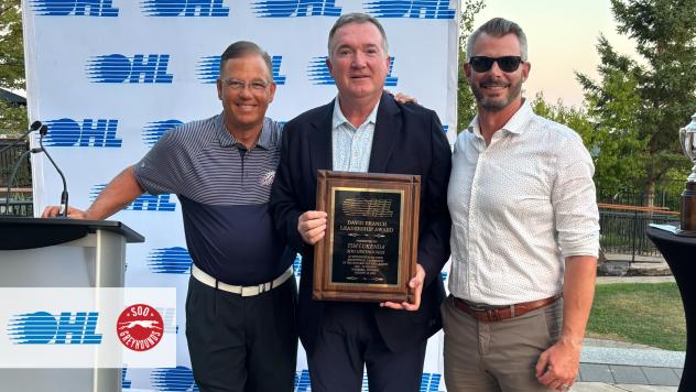 Greyhounds President and Governor Tim Lukenda receives inaugural David Branch Leader of the Year Award
