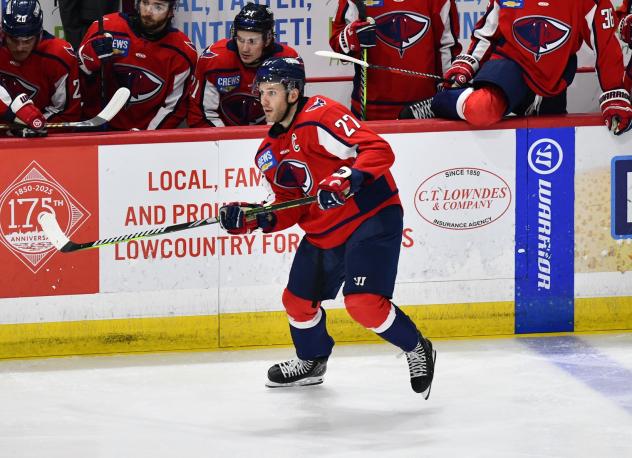 Defenseman Jacob Graves with the South Carolina Stingrays