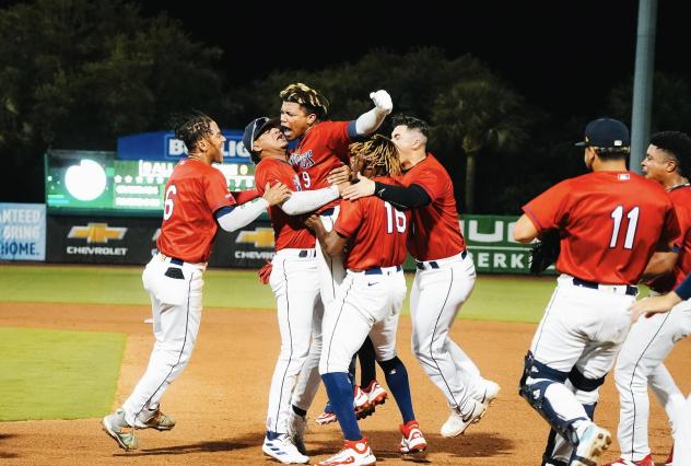 Charleston RiverDogs celebrate win