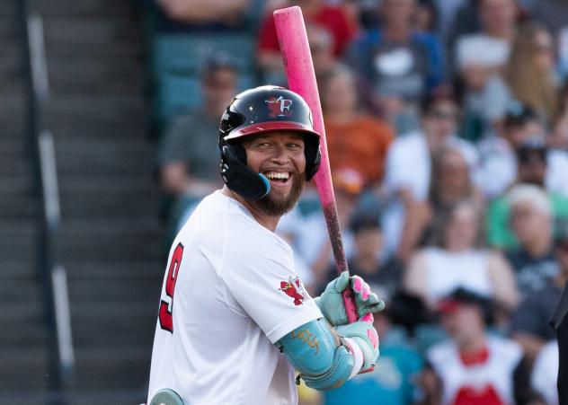Fargo-Moorhead RedHawks' Eric Filia at bat