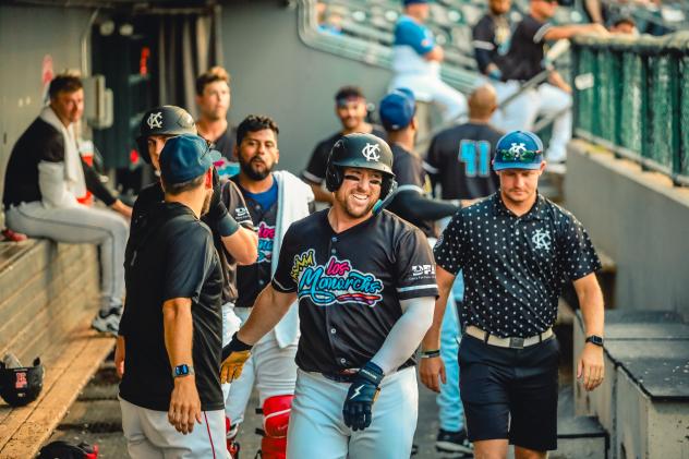 John Nogowski in the Kansas City Monarchs dugout