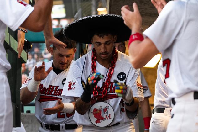 Fargo-Moorhead RedHawks have some fun in the dugout