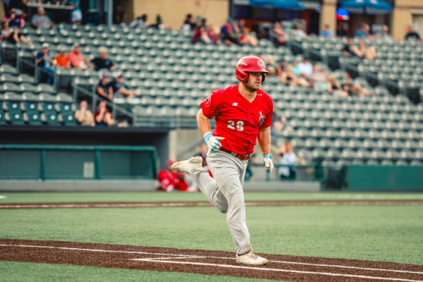 Tanner O'Tremba of the Winnipeg Goldeyes