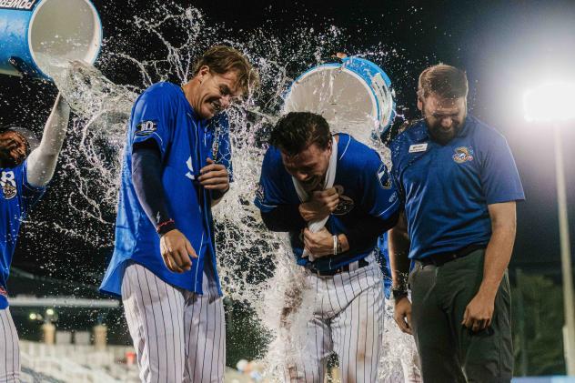 Biloxi Shuckers celebrate win