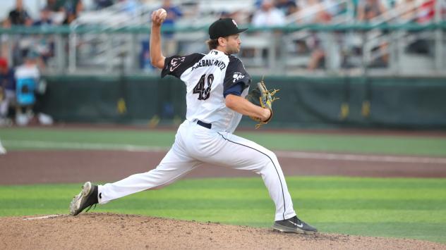 Everett AquaSox' Jacob Denner in action