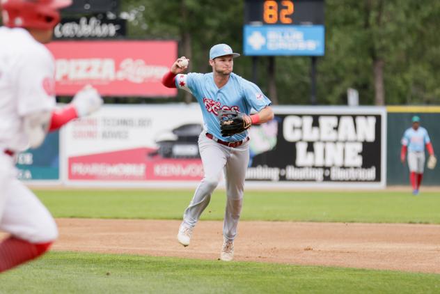 Infielder Brantley Bell with the Chicago Dogs