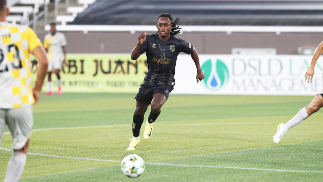 Birmingham Legion FC's Ronaldo Damus in action