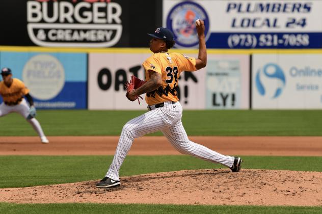 Somerset Patriots pitcher Carlos Lagrange