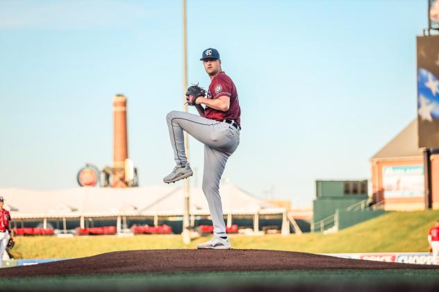 Kansas City Monarchs pitcher Ashton Goudeau