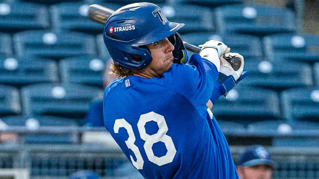 Kyle Nevin at bat for the Tulsa Drillers