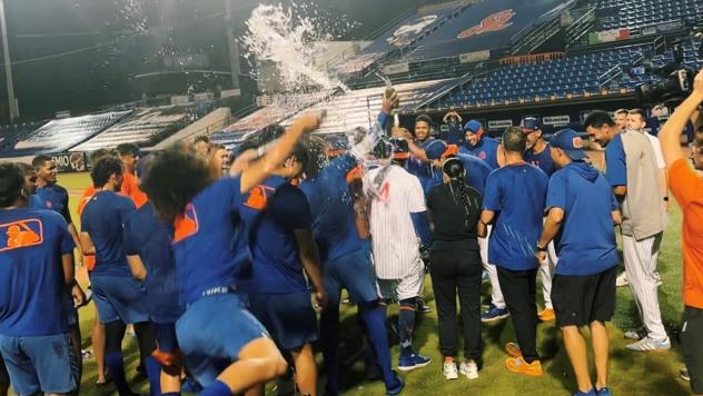 St. Lucie Mets celebrate the FSL East Second Half Title