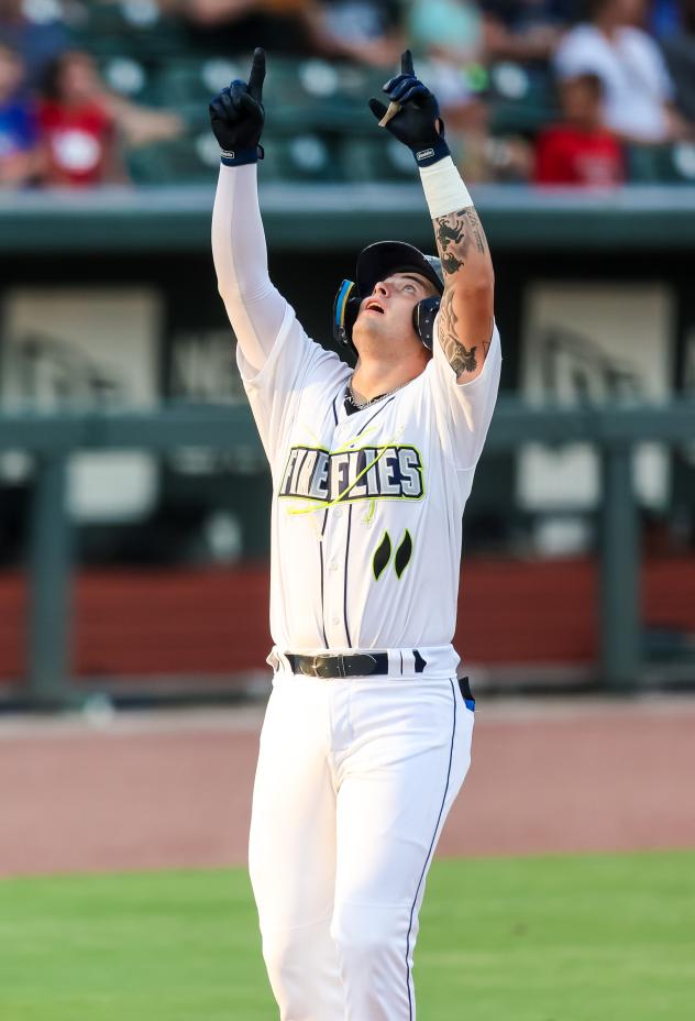 Carter Jensen with the Columbia Fireflies