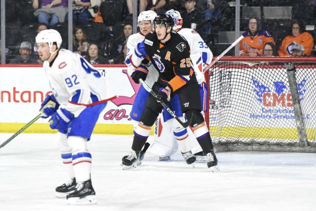 Forward Mason Primeau with the Reading Royals