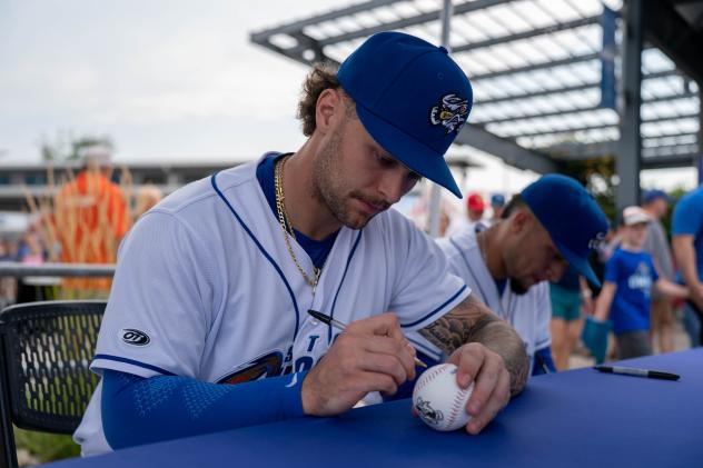 Carter Jensen with the Omaha Storm Chasers