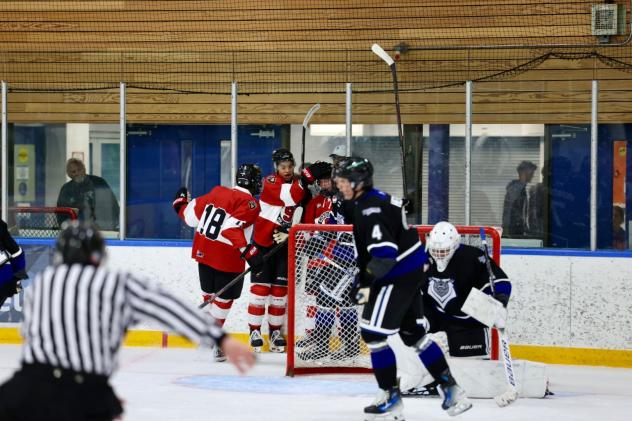 Vancouver Giants celebrate a goal against the Royals