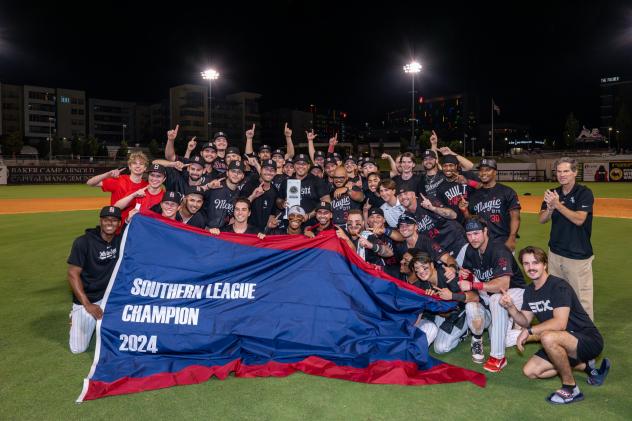 Birmingham Barons unveil the 2024 Southern League Championship banner