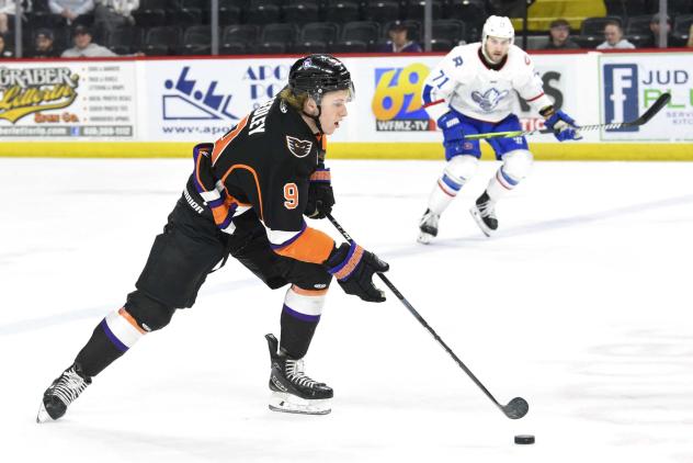 Defenseman Sam Sedley with the Reading Royals