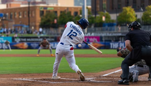 Zach Ehrhard of the Tulsa Drillers at bat
