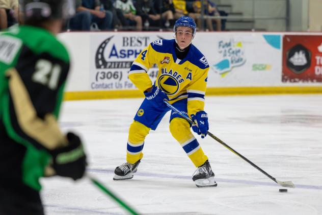 Saskatoon Blades defenceman Brayden Klimpke