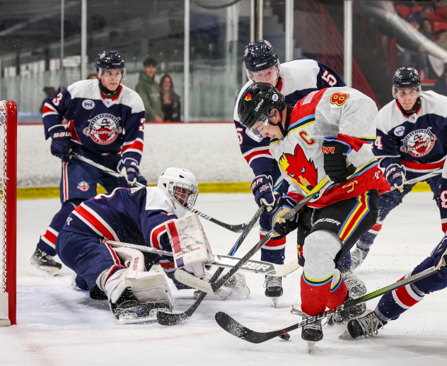 Sean Gibbons of the New Mexico Ice Wolves vs. the Amarillo Wranglers