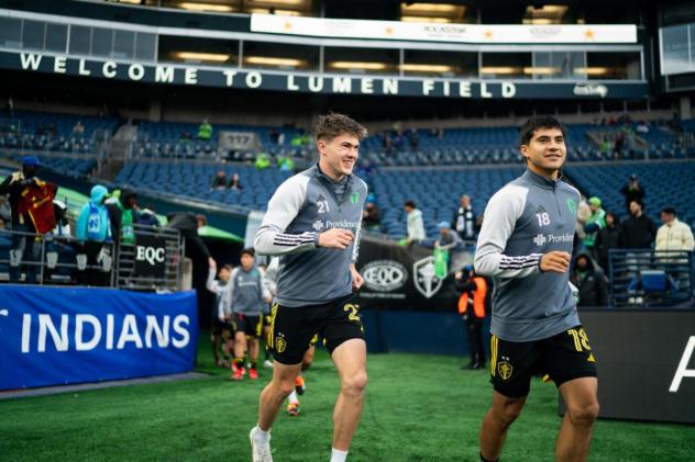 Reed Baker-Whiting and Obed Vargas of Sounders FC