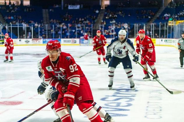 Brayden Watts of the Allen Americans vs. the Tulsa Oilers