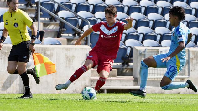 Chicago Fire FC II with possession against Atlanta United 2