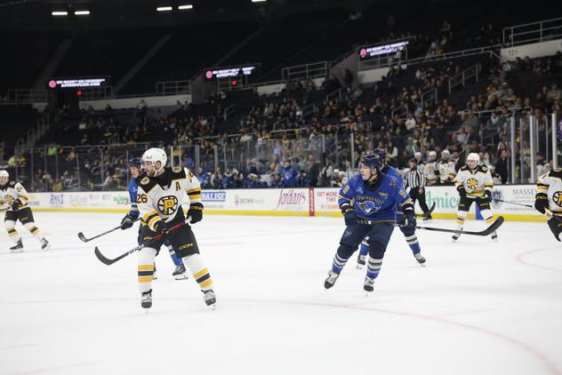 Springfield Thunderbirds skate against the Providence Bruins
