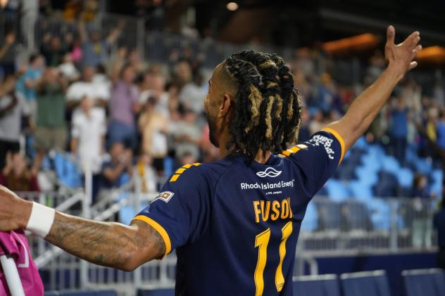 Rhode Island FC forward Noah Fuson