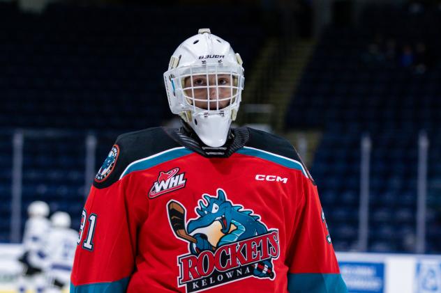 Kelowna Rockets goaltender Jake Pilon