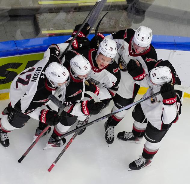 Vancouver Giants huddle